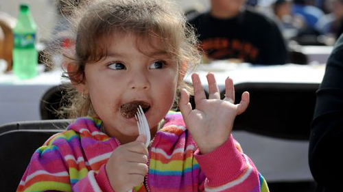 Little Girl Eating