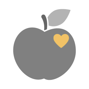 Apple with Heart Graphic