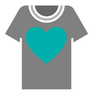 Shirt with Heart Graphic