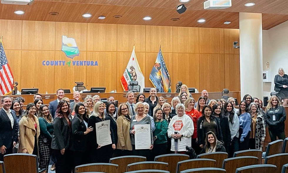The Lighthouse team attended a Board of Supervisors presentation proclaiming Jan. 13 as Soroptimist STOP Human Trafficking Awareness Day in Ventura County.