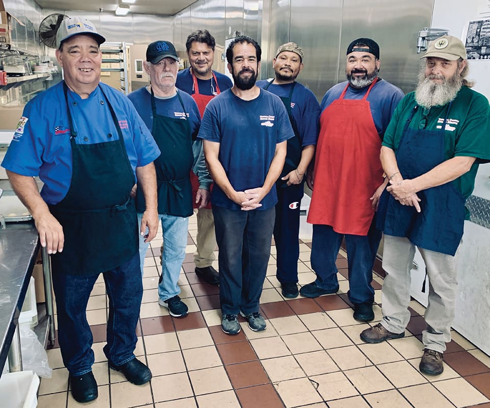 Chef Richard (far left) feels “most satisfied” when he’s sharing his passion for food with the CulinaryArts residents.