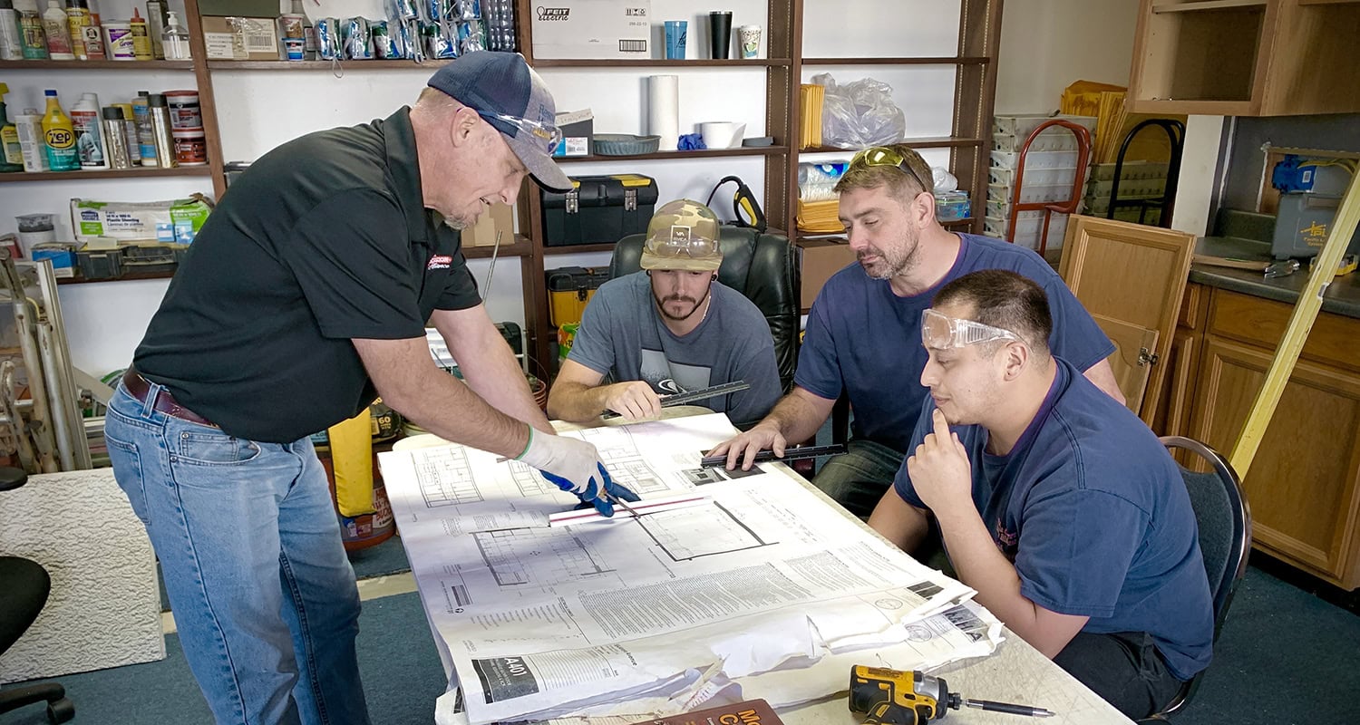 Volunteers at Rescue Mission Alliance Ventura County planning and organizing aid efforts.